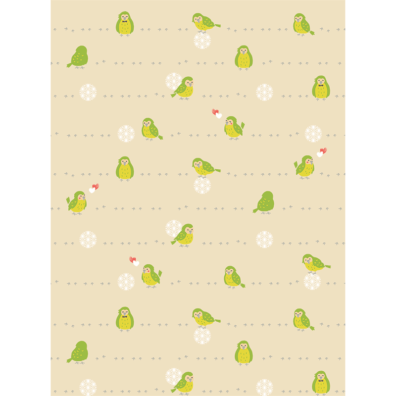 てぬぐいのはんかち　おさんぽカカポ