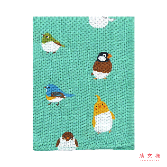 てぬぐいのはんかち　小鳥さん