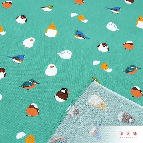 てぬぐいのはんかち　小鳥さん