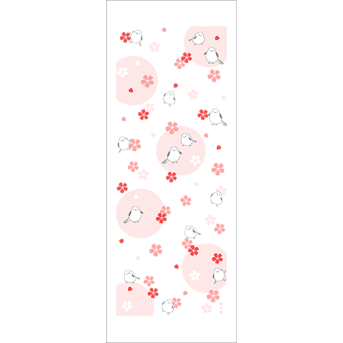 湯けむりたおる　桜シマエナガ