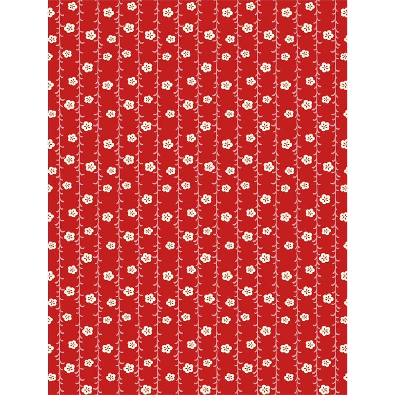 てぬぐいのはんかち　枝垂れ梅もよう