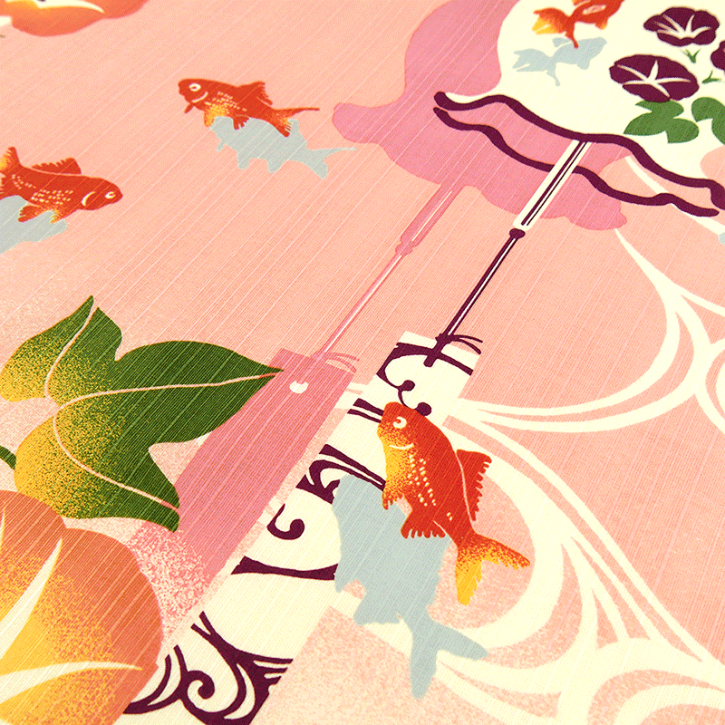 絵小布　夏およぐ金魚