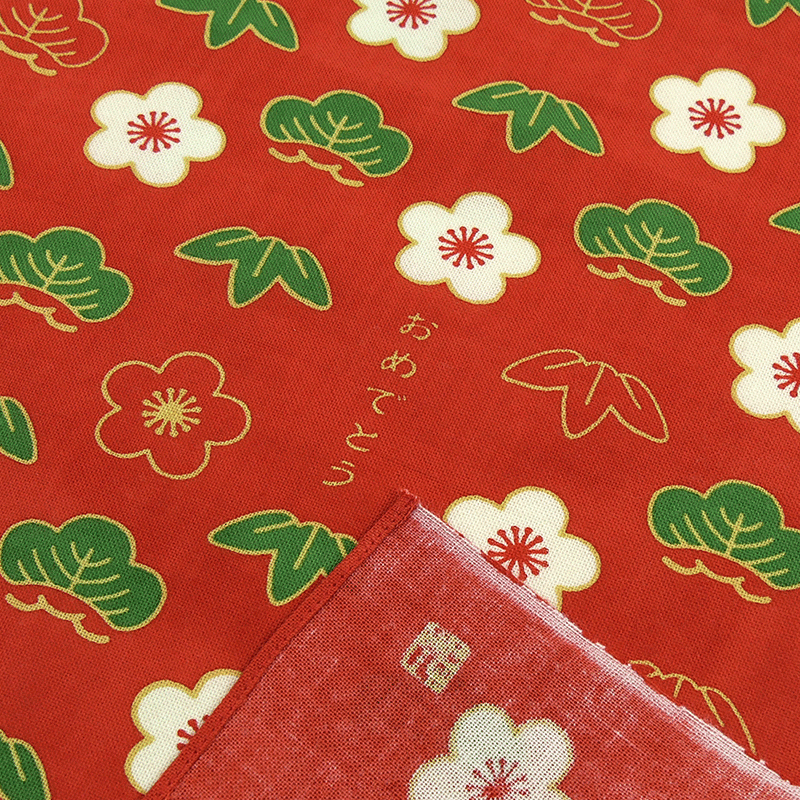 ひとことはんかち　おめでとう松竹梅