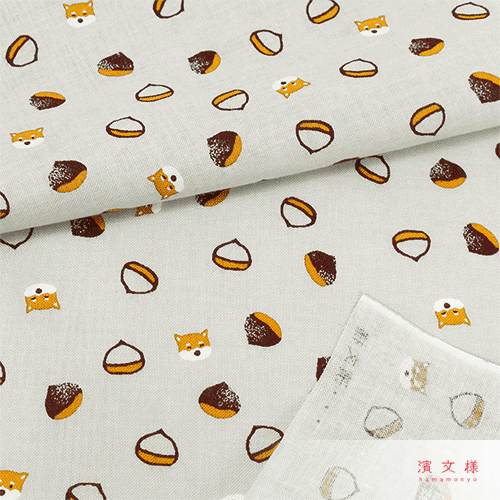 てぬぐい　豆栗豆柴