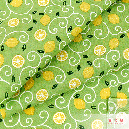 てぬぐい　レモン唐草