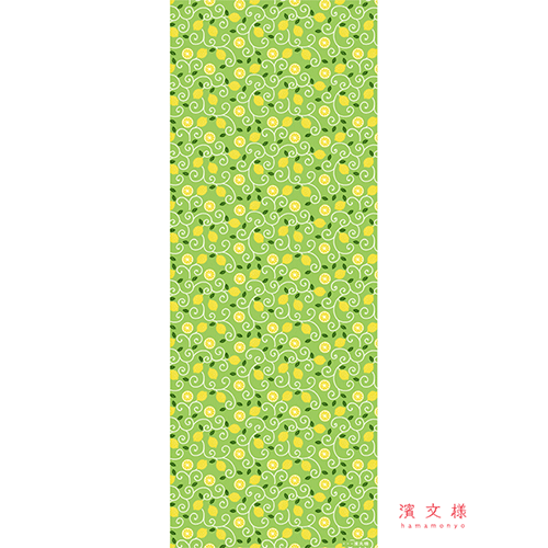 てぬぐい　レモン唐草