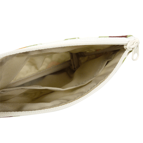 豆ポーチ　柿栗海波　グリーン