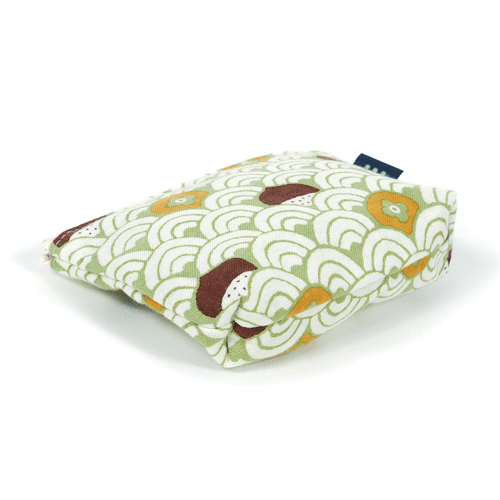 豆ポーチ　柿栗海波　グリーン