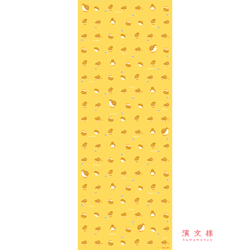 てぬぐい　コロコロうずら