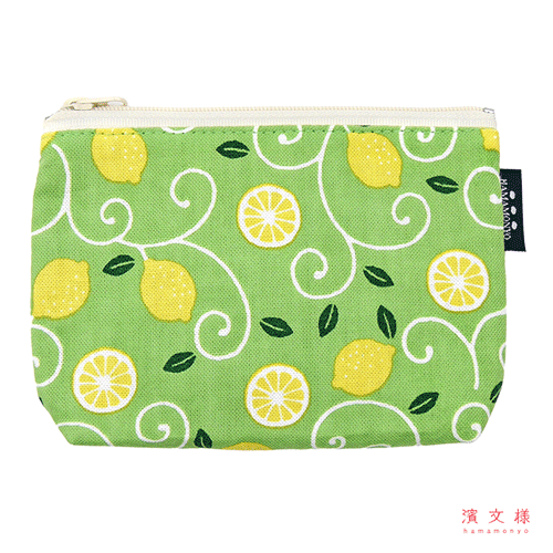 豆ポーチ　レモン唐草