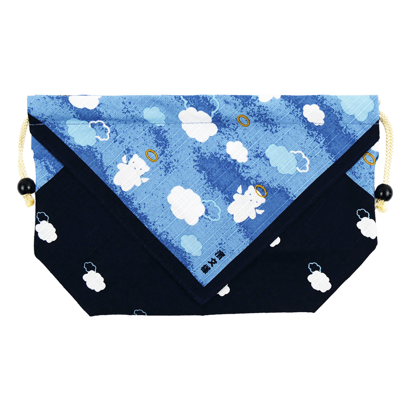 お弁当巾着　くま雲天使