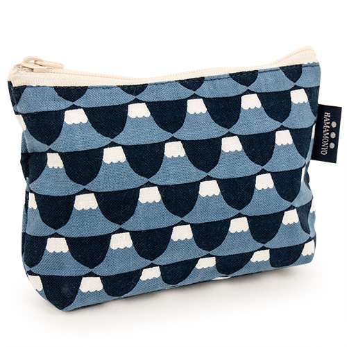 豆ポーチ　富士山小紋