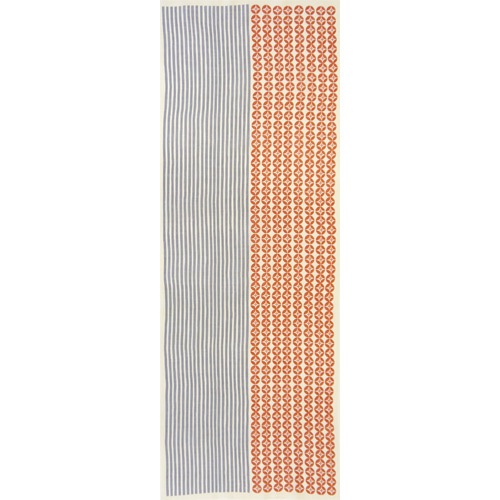 てぬぐい　花と縞