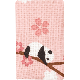 エチケットミラー　お花見パンダ
