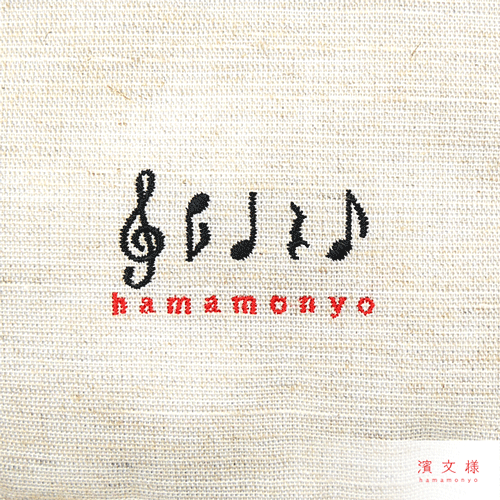 ナチュラルフリーポーチ　音符