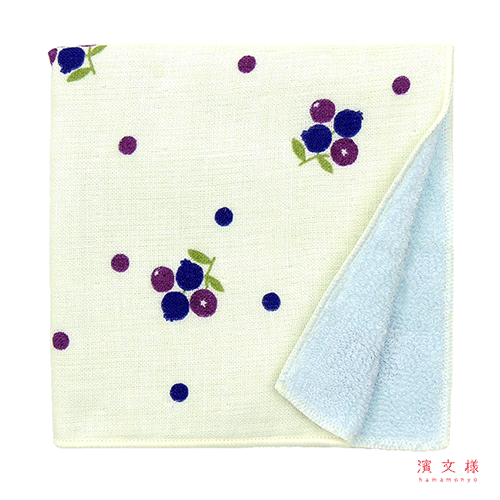 和たおるセミウォッシュ　ブルーベリー水玉