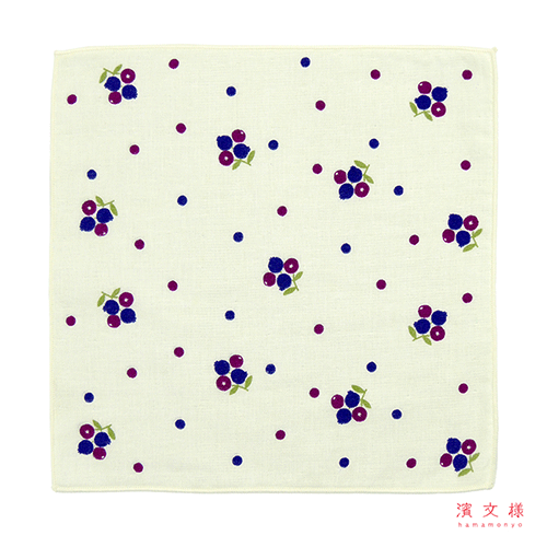 和たおるセミウォッシュ　ブルーベリー水玉