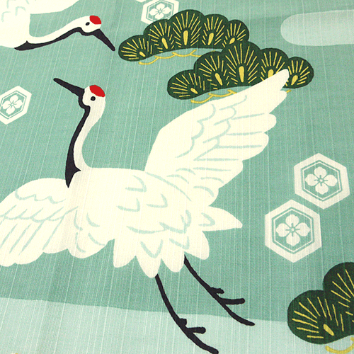 絵小布　寿ぎ鶴が舞う