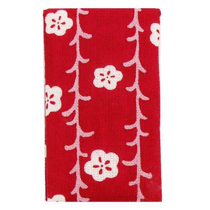 エチケットミラー　枝垂れ梅もよう