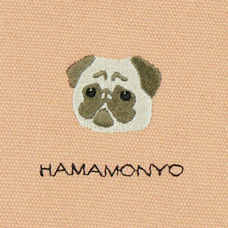 ワンポイント帆布トート　パグ