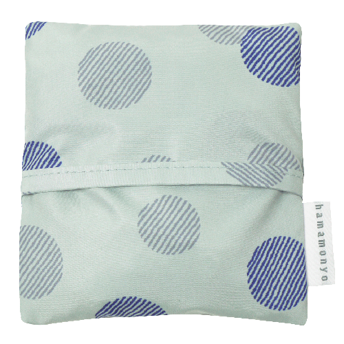 コンパクトエコバッグ　水玉縞隠れ