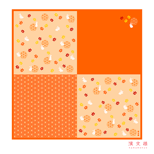 小布　豆うさぎの紅葉あそび