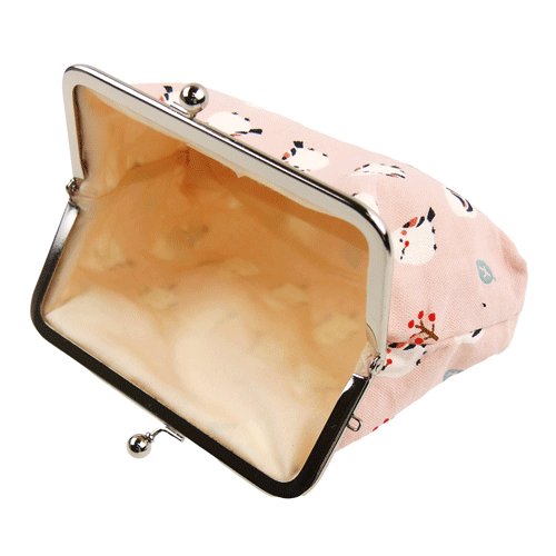 4寸がま口　ちゃんこいシマエナガ