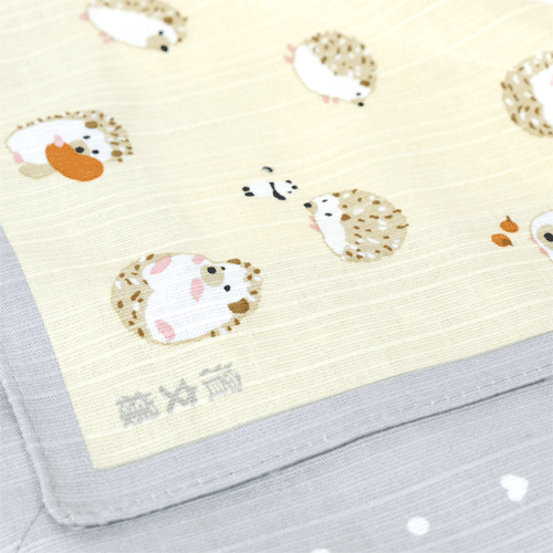 お弁当巾着 和みハリネズミ グレー｜▽アイテム・用途で選ぶ