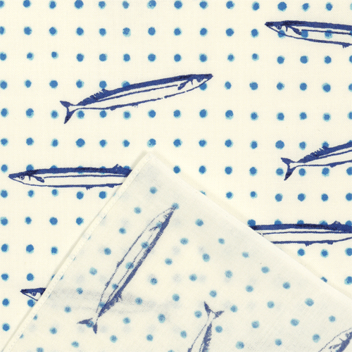 てぬぐいのはんかち　さんま豆絞り