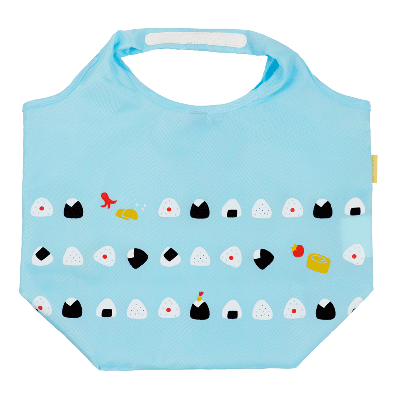 エコトート小　おむすびならべ　スカイブルー