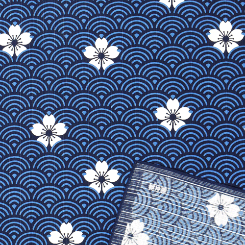 中布　桜青海波