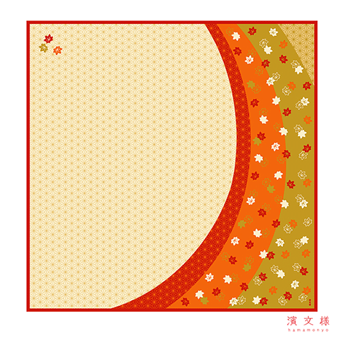 大布　麻の葉紅葉