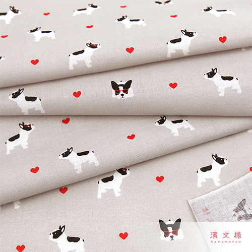 てぬぐい　フレンチブルハート