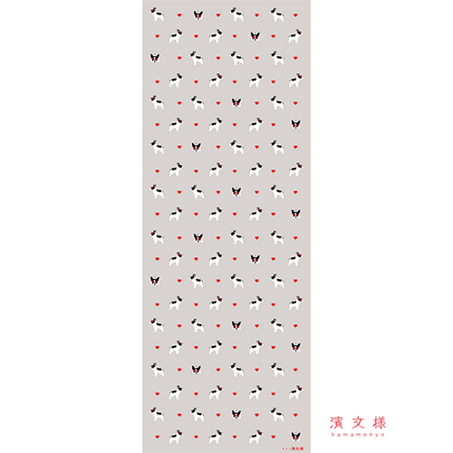 てぬぐい　フレンチブルハート