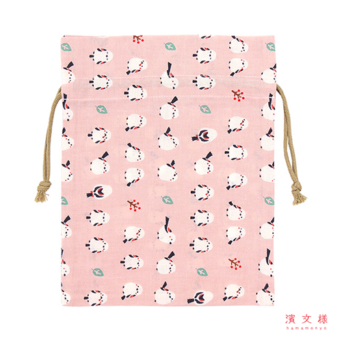 巾着大　ちゃんこいシマエナガ　ピンク