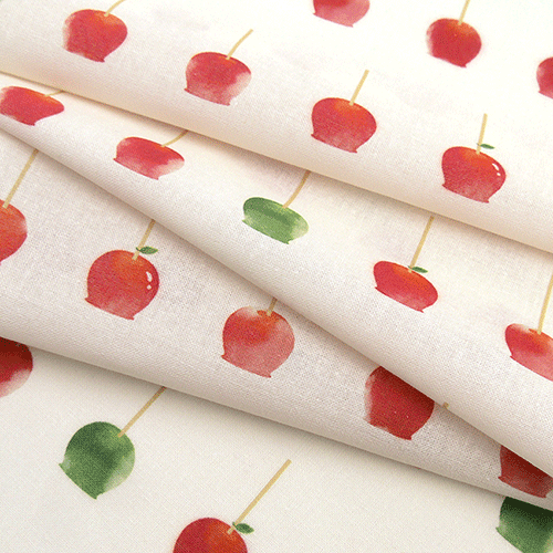 てぬぐい　リンゴ飴