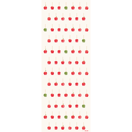 てぬぐい　リンゴ飴