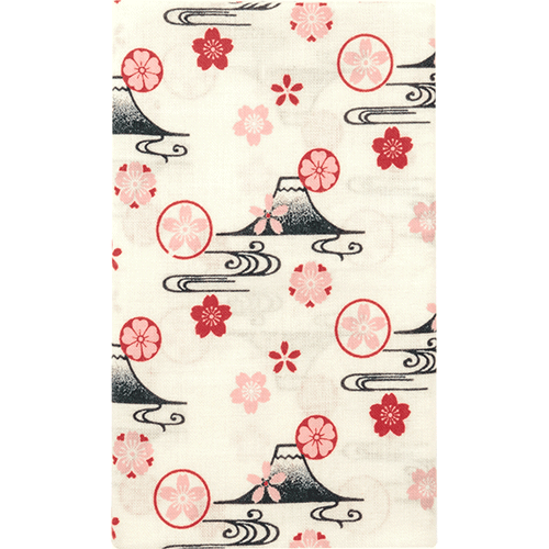 てぬぐい　富士山桜紋