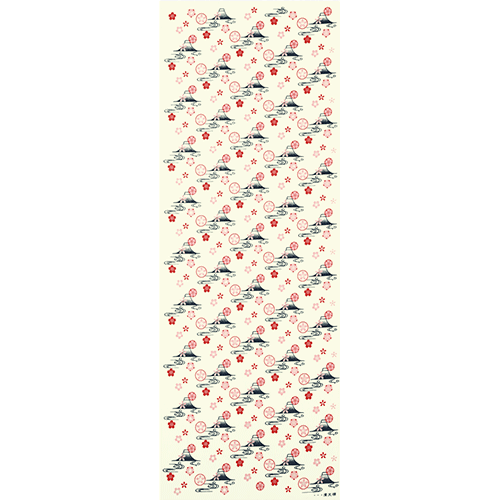 てぬぐい　富士山桜紋