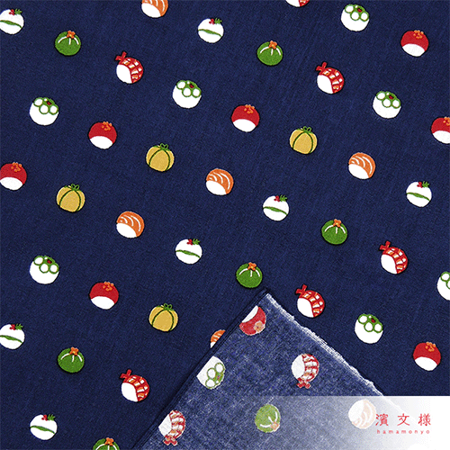 てぬぐいのはんかち　てまり寿司