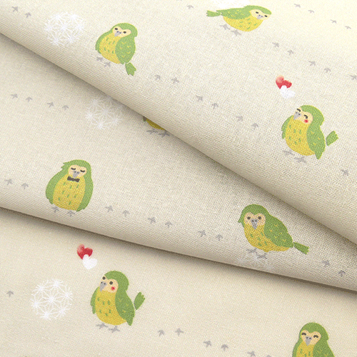 てぬぐい　おさんぽカカポ