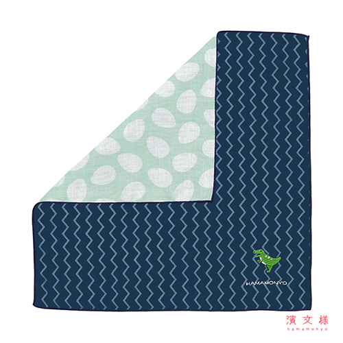 リバーシブルガーゼハンカチ ギザギザと恐竜｜▽アイテム・用途