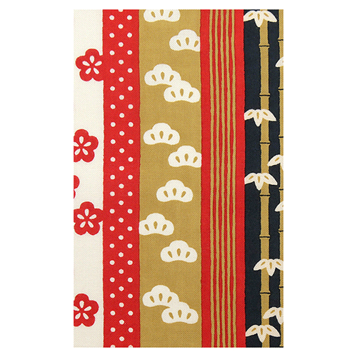 てぬぐい　松竹梅縞