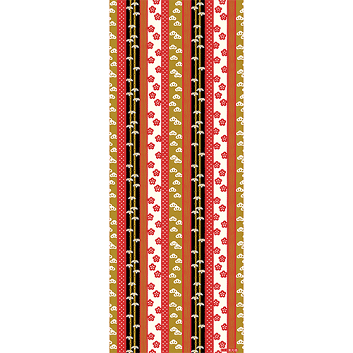 てぬぐい　松竹梅縞