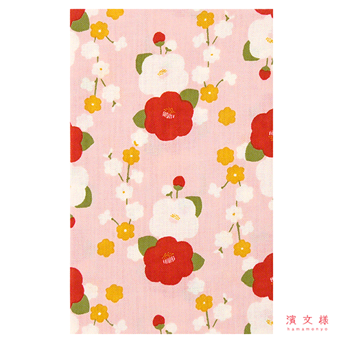 てぬぐい　祝い椿