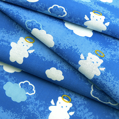 てぬぐい　くま雲天使