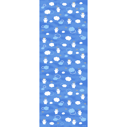 てぬぐい　くま雲天使