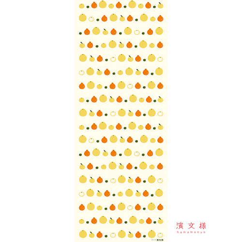てぬぐい　柑橘ならべ