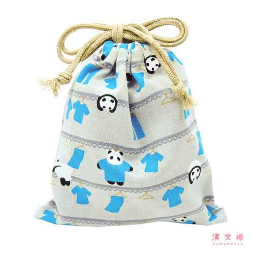 巾着小　お洗濯パンダ