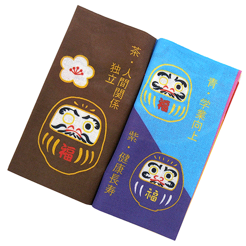 てぬぐい本　開運福だるま